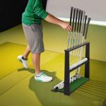 Wooden Golf Putter Stand with Ball Storage