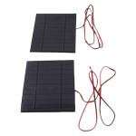 2pcs Polycrystalline Solar Panel Cell Power Module - DC5V 500mA for DIY Projects, High Efficiency Solar Charger with 100cm Cable
