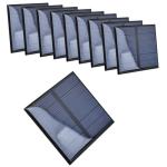 Ailejia 10pcs Mini High Efficiency Polycrystalline Solar Panel 3V 125mA 52mm x 52mm/2" x 2" for DIY Solar Light Phone Charger Flashlight