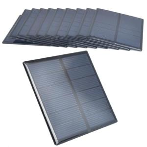 10pcs Epoxy Solar Panel 5.5V 190mA Mini Polycrystalline Solar Cell Panel 70mm x 70mm/2.76" x 2.76" for Solar Power Mini Solar Cells DIY Solar Light Phone Charger Flashlight
