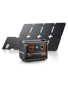 EBL 300W Portable Power Station with 40W Foldable Solar Panel, 300W Solar Generator Backup Battery Power Supply with Portable Solar Charger Kit for RV Outdoor Camping Traveling