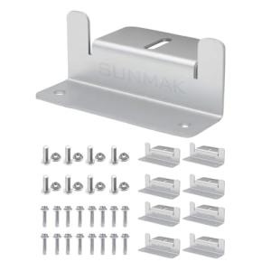 SUNMAK 8 units per set Solar Panel Mounting Z Brackets Lightweight Aluminum Corrosion-Free for solar panels installed on RVs, Trailers, Boats, Yachts, Wall, Cabins, Sheds, Garages&Other Off Gird Roofs