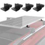 BougeRV Solar Panel T-Slot Mounting Kit Fits for Auto Cross Bars with T-Track to Secure Most 100 to 200 Watt, Heavy Duty Solar Panel Roof Rack Mounting Brackets DIY Off-Grid Solar Systems
