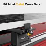 BougeRV Solar Panel T-Slot Mounting Kit Fits for Auto Cross Bars with T-Track to Secure Most 100 to 200 Watt, Heavy Duty Solar Panel Roof Rack Mounting Brackets DIY Off-Grid Solar Systems