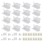 ECO-WORTHY 16 Units Solar Panel Mounting Brackets,Z Bracket Sets Lightweight Aluminum Corrosion-Free for RV, Trailer, Boat, Yachs, Wall and Other Off Gird Roof,4 Set of 4 Units