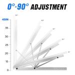 Solar Panel Mount Brackets, 2 Sets 45 inch Adjustable with Foldable Tilt Legs, Suitable for 2-4pcs 180 200 300 400 500 Watt Solar Panel for Roof, RV, Boat, and Off-Grid