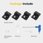 BougeRV Solar Panel T-Slot Mounting Kit Fits for Auto Cross Bars with T-Track to Secure Most 100 to 200 Watt, Heavy Duty Solar Panel Roof Rack Mounting Brackets DIY Off-Grid Solar Systems