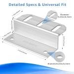 HULKNPE Z Brackets Solar Panel Mounting Kit (16 Pack) Heavy Duty Multi-Slot Aluminum Corrosion-Resistant for RV, Boat, Roof, Off-Grid & Solar Panel Hold Down