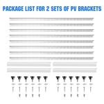 Solar Panel Mount Brackets, 2 Sets 45 inch Adjustable with Foldable Tilt Legs, Suitable for 2-4pcs 180 200 300 400 500 Watt Solar Panel for Roof, RV, Boat, and Off-Grid