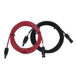 Renogy 20FT 12AWG Solar Panel Extension Cable with Female and Male Connectors, 20Ft. 12AWG, 1 Pair 20' 12 Gauge Red and Black