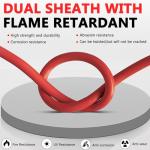 Vansdon 2x30 Feet Solar Panel Extension Cable- 10AWG Solar Cable Solar Panel Cable with Female and Male Waterproof Connectors for RV, Photovoltaic Systems