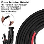 Geosiry 20FT 10AWG Solar Panel Extension Cable with Female and Male Connectors, Solar Cable for Solar Panels, Charge Controllers and Solar Generator (10AWG, 20FT)