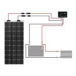 Renogy 20FT 12AWG Solar Panel Extension Cable with Female and Male Connectors, 20Ft. 12AWG, 1 Pair 20' 12 Gauge Red and Black