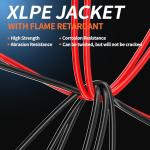 energeaster 10AWG Solar Cable with Pair of Connectors Solar Panel Adaptor Kit Tool, Extension Cable,10 Gauge Wire,Red and Black(20FT Red + 20FT Black)