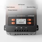 LiTime 60A MPPT Solar Charge Controller (No Build-in Bluetooth), 12V/24V/36V/48V Auto, Max PV Input 200VDC LCD Display Solar Panel Regulator for LiFePO4/Lead-acid Battery