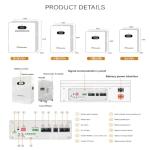 Dawnice 48V 314Ah LifePO4 Lithium Battery 16Kwh Solar Storage Grade A Battery Cells 16S1P Built in 150A BMS Bluetooth Wireless Connection Remote Control Outdoor Indoor Universal Home Energy