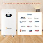 Dawnice 16kWh LiFePO4 Lithium Solar Battery 48V 314Ah Ground-Mounted Storage Pack Grade A Battery Cells 16S1P Built-in 150A BMS Home Backup Power for Camping RV