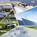 FLLYROWER 48V Lithium Battery 100AH With 150A Smart BMS and 16500 Deep Cycles 48V 100AH Lifepo4 Battery Grade A Cells for Marine Trolling Motor RV camping Solar Golf Cart Off-Grid