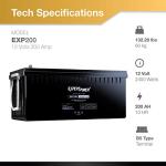 ExpertPower (12V 200Ah) Sealed Lead Acid AGM Battery for Solar Wind Power
