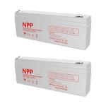 NPP NP12-2.3Ah (T1, 2Pcs) 12V 2.3Ah AGM Rechargeable Sealed Lead Acid Battery for Electronic Scale Device for Colin Medical 8800MSP PRESSMATE Monitor 1pk PS-1220,UB1222,WP2.3
