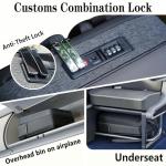 15.6 Inch Travel Laptop Backpack Solar Panel with Multiple USB Fast Charging, Backpack with Luggage Strap for Men Women TSA Friendly Flight Approved, Waterproof Anti Theft Bag for College Work Travel