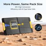 BougeRV 100W Portable Solar Panel with IP65 Water Resistant, Foldable Solar Panel with XT60/DC7909/DC5521 Connectors, 100 Watt Solar Charger for Camping, RV, Van, Boat, Fishing, Hiking & Off-Grid Use