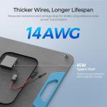 RENOGY REGO 100W Portable Solar Panel, Renogy Solar Panels IP65 Waterproof, 100 Watt Foldable Solar Panel for Camping, Hiking, Fishing, Outdoor, RV, Van, Boat, Off Grid Applications