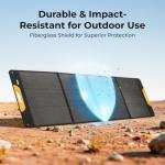 BougeRV 200W Portable Solar Panel with IP65 Water Resistant, Foldable Solar Panel with XT60/DC7909 Connectors, 200 Watt Solar Charger for Camping, RV, Van, Boat, Fishing, Hiking & Off-Grid Use