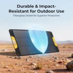 BougeRV 100W Portable Solar Panel with IP65 Water Resistant, Foldable Solar Panel with XT60/DC7909/DC5521 Connectors, 100 Watt Solar Charger for Camping, RV, Van, Boat, Fishing, Hiking & Off-Grid Use