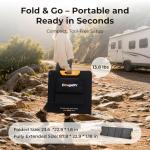 BougeRV 200W Portable Solar Panel with IP65 Water Resistant, Foldable Solar Panel with XT60/DC7909 Connectors, 200 Watt Solar Charger for Camping, RV, Van, Boat, Fishing, Hiking & Off-Grid Use