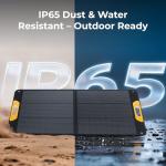 BougeRV 100W Portable Solar Panel with IP65 Water Resistant, Foldable Solar Panel with XT60/DC7909/DC5521 Connectors, 100 Watt Solar Charger for Camping, RV, Van, Boat, Fishing, Hiking & Off-Grid Use