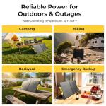 BougeRV 100W Portable Solar Panel with IP65 Water Resistant, Foldable Solar Panel with XT60/DC7909/DC5521 Connectors, 100 Watt Solar Charger for Camping, RV, Van, Boat, Fishing, Hiking & Off-Grid Use