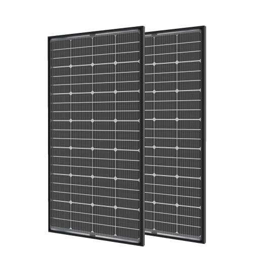 JJN Bifacial 400 Watt Solar Panels 12V 10BB Monocrystalline Solar Panel High Efficiency Solar Module for RV Home Farm Trailer Camper Marine Off Grid System(2 PCS 200 Watt)
