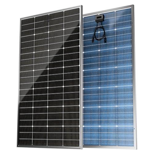 Epoch 200W Bifacial Solar Panels,16BB 12/24 Volt Monocrystalline Solar Panel, High-Efficiency Waterproof Solar Module for RV Camping, Boat, Marine,Off-Grid (200w Single)