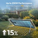 JJN Bifacial 400 Watt Solar Panels 12V 10BB Monocrystalline Solar Panel High Efficiency Solar Module for RV Home Farm Trailer Camper Marine Off Grid System(2 PCS 200 Watt)