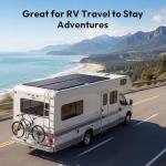 JJN Bifacial 400 Watt Solar Panels 12V 10BB Monocrystalline Solar Panel High Efficiency Solar Module for RV Home Farm Trailer Camper Marine Off Grid System(2 PCS 200 Watt)