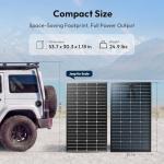 JJN Bifacial 200 Watt Solar Panel 12V 10BB Monocrystalline Solar Panels High Efficiency Solar Module for RV Home Battery Charging Farm Trailer Camper Marine Off Grid System Single Piece