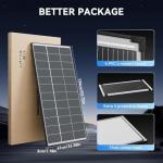 300 Watt Bifacial Solar Panel N-Type 18BB, 25% High Efficiency Monocrystalline Solar Cell Off Grid PV Power for Home Rooftop RV Camper Marine Boat Farm (300W 1Pack)