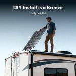 Epoch 200W Bifacial Solar Panels,16BB 12/24 Volt Monocrystalline Solar Panel, High-Efficiency Waterproof Solar Module for RV Camping, Boat, Marine,Off-Grid (200w Single)