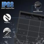 300 Watt Bifacial Solar Panel N-Type 18BB, 25% High Efficiency Monocrystalline Solar Cell Off Grid PV Power for Home Rooftop RV Camper Marine Boat Farm (300W 1Pack)