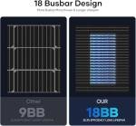 300 Watt Bifacial Solar Panel N-Type 18BB, 25% High Efficiency Monocrystalline Solar Cell Off Grid PV Power for Home Rooftop RV Camper Marine Boat Farm (300W 1Pack)