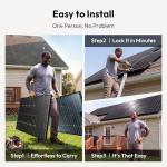 JJN Bifacial 200 Watt Solar Panel 12V 10BB Monocrystalline Solar Panels High Efficiency Solar Module for RV Home Battery Charging Farm Trailer Camper Marine Off Grid System Single Piece