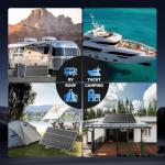 300 Watt Bifacial Solar Panel N-Type 18BB, 25% High Efficiency Monocrystalline Solar Cell Off Grid PV Power for Home Rooftop RV Camper Marine Boat Farm (300W 1Pack)