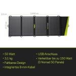 Goal Zero Nomad 50, Foldable Monocrystalline 50 Watt Solar Panel with 8mm + USB Port, Portable Charger for Yeti Power Generator and Banks. Lightweight 18-22V 50W