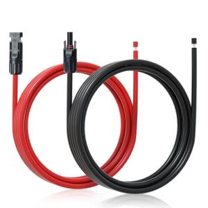 ECO-WORTHY 10FT 10AWG Solar Extension Cable 30A/1000V DC, IP67 Waterproof with Compatible Quick Connectors (Red+Black) for Solar Panels, Controllers, Off-Grid Systems