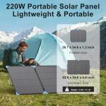 E-POWO 220W Bifacial Portable Solar Panel Charger
