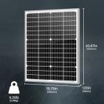 Newpowa 35W 24V Monocrystalline Solar Panel
