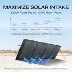 EF ECOFLOW 220W Portable Bifacial Solar Panel