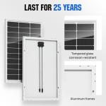 ECO-WORTHY 100W Monocrystalline Solar Panel