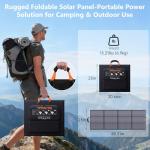 220W Portable Solar Panel with Adjustable Kickstand